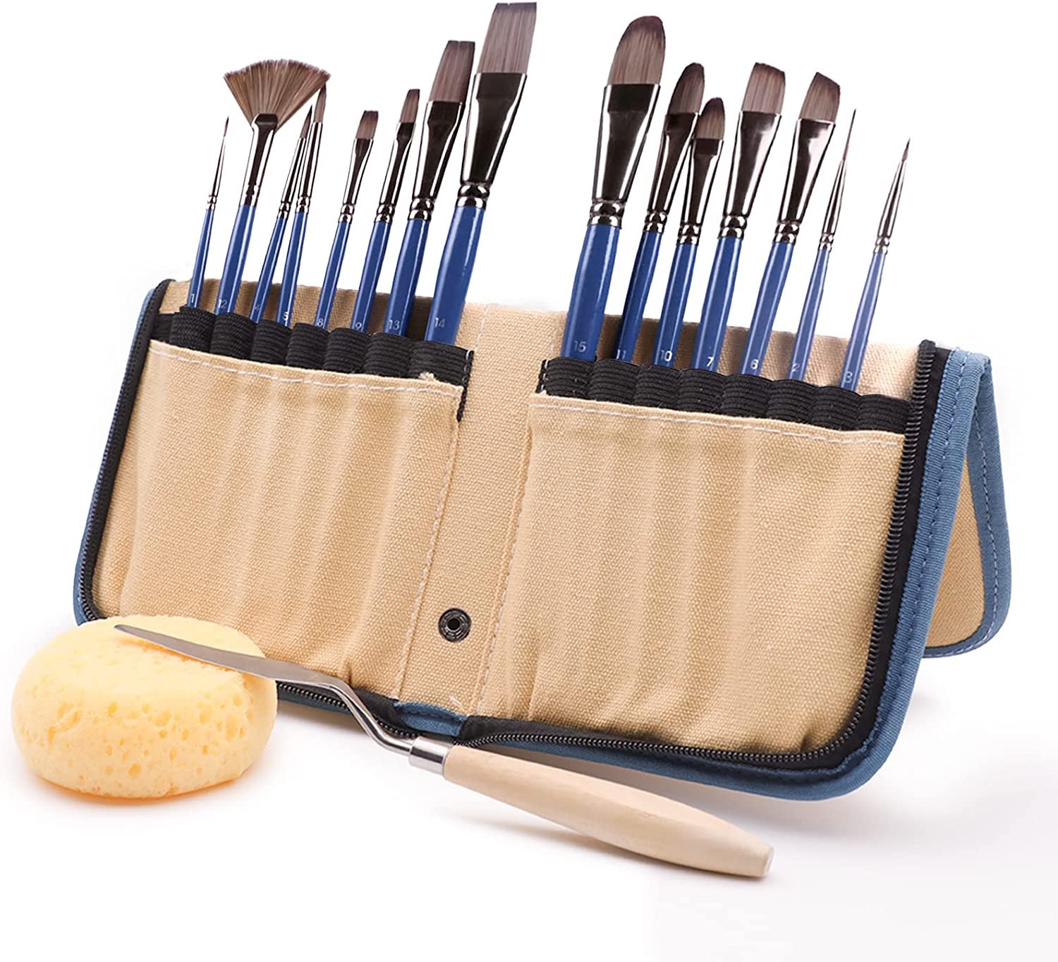 Artecho 15-piece Nylon Paint Brushes Set