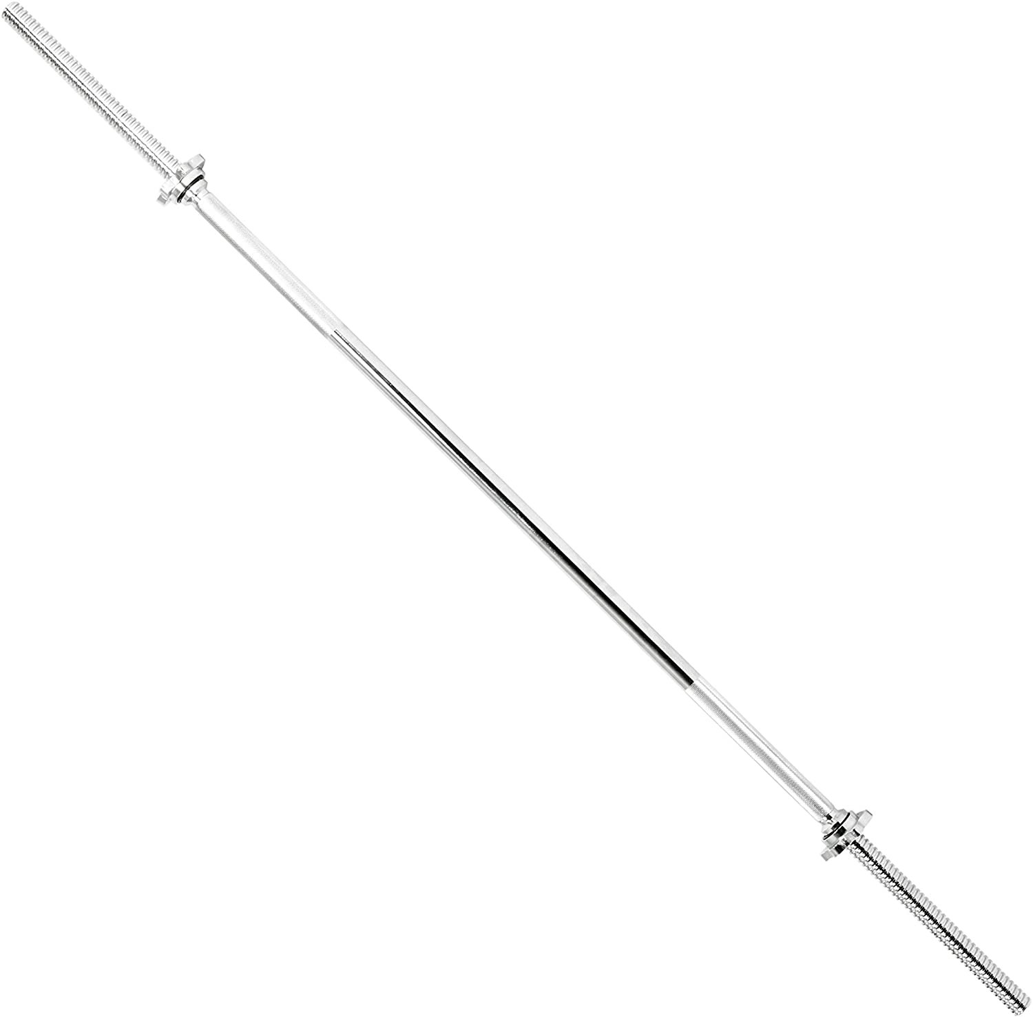 Sunny Health &amp; Fitness 60-Inch Threaded Chrome Barbell Bar