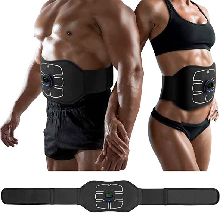 Muscle Toner Fitness Electric Muscle Stimulator Abdominal Exercise Machine  Slimming Belt Wireless Portable to-Go Gym Device 