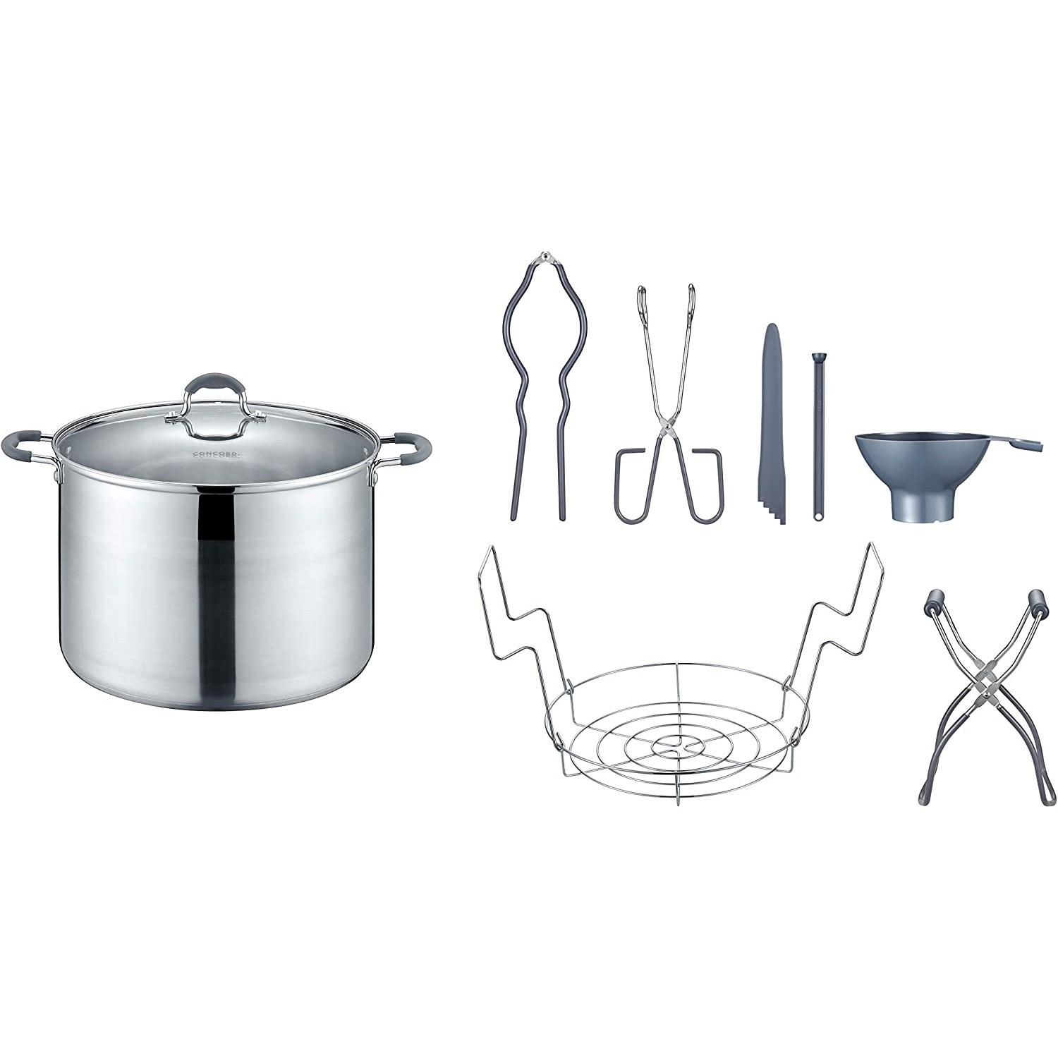 Concord 20-Quart Stainless Steel Canning Pot Set