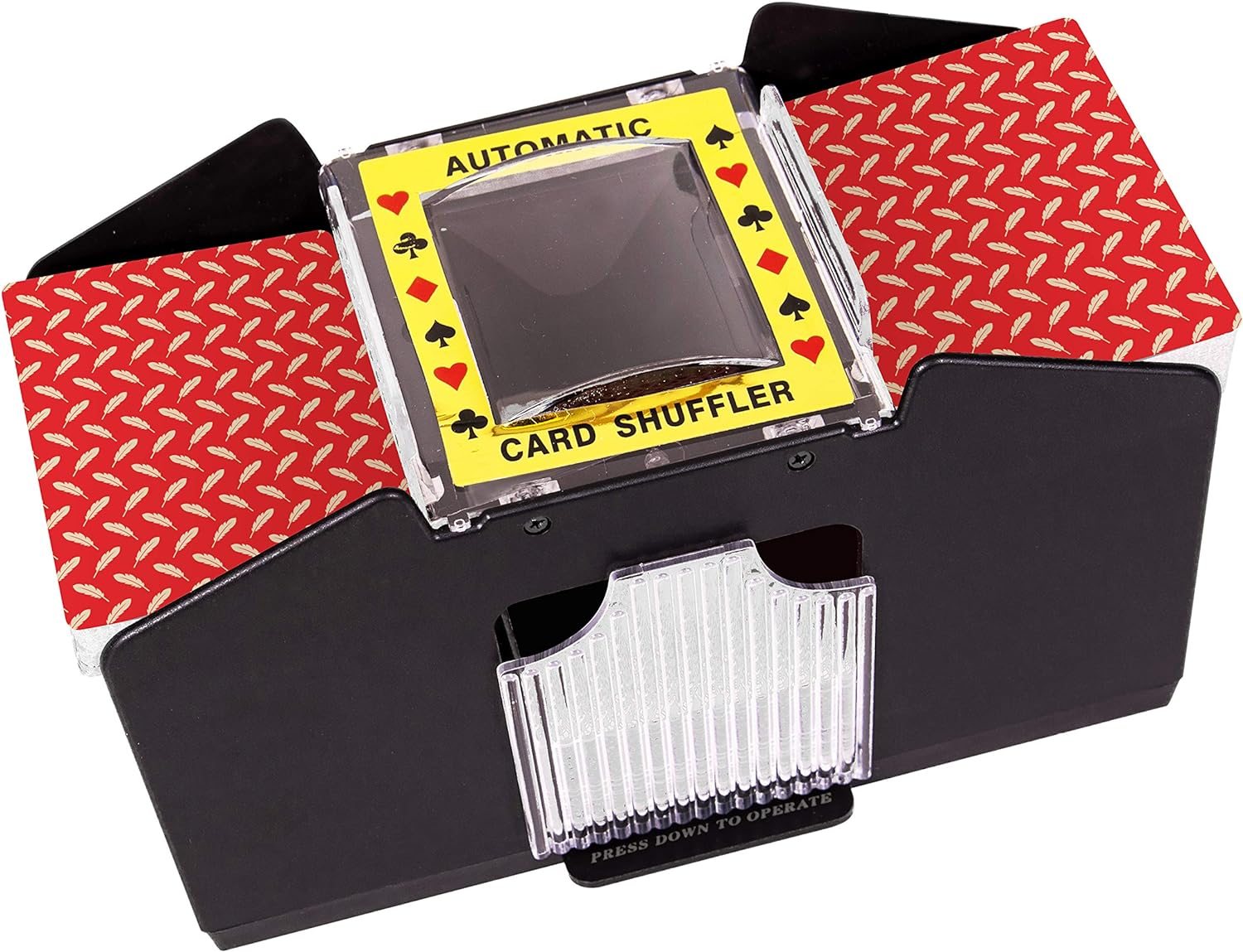 RCRZQ Automatic Card Shuffler 1-2 Deck, Electric Battery-Operated UNO Card Shuffler