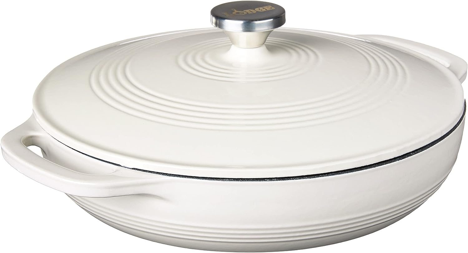 Lodge Enameled Cast Iron Covered Casserole, 3.6-Quart