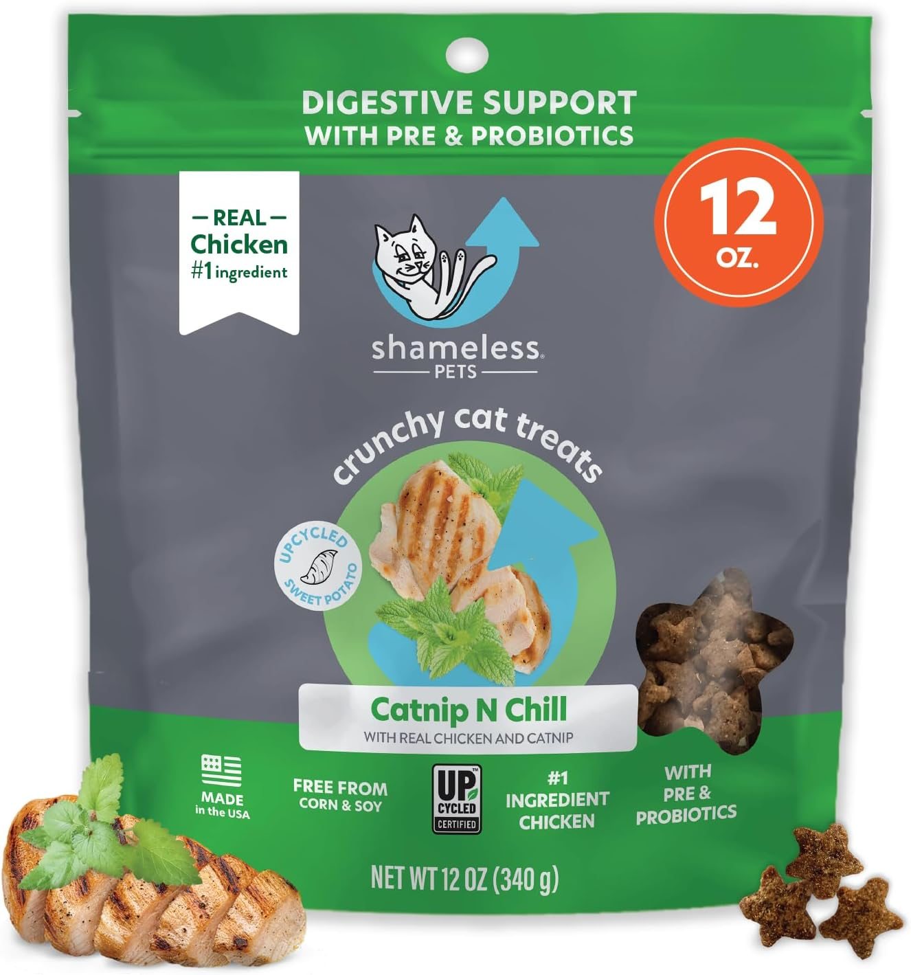 Shameless Pets Catnip N Chill Crunchy Cat Treats