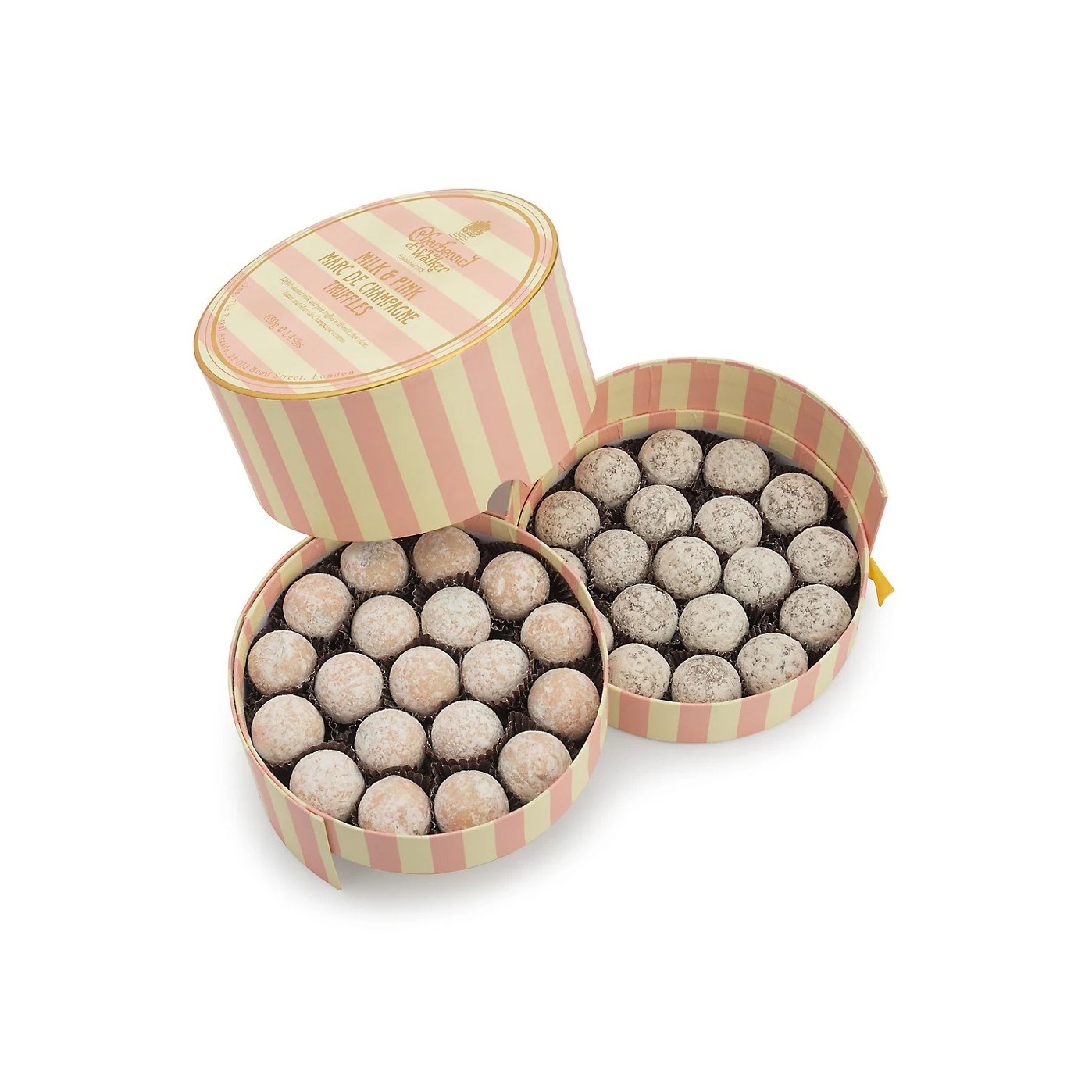 Charbonnel et Walker Milk and Pink Marc de Champagne Truffles, 19 Pieces