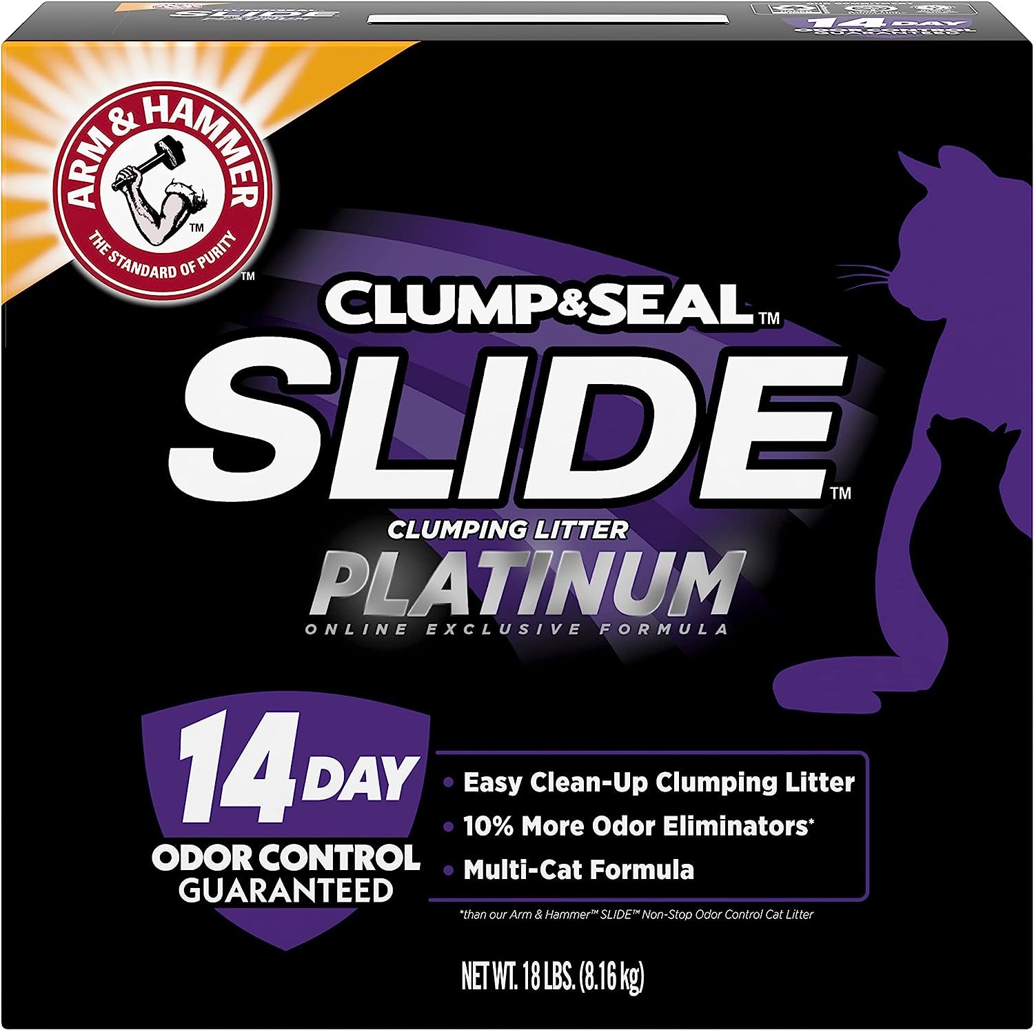 Arm &amp; Hammer SLIDE Platinum Multi-Cat Litter, 18 lbs