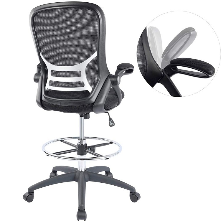 Hylone Tall Mesh Ergonomic Drafting Chair, 21.4&quot; x 19.7&quot; 51.4&quot;