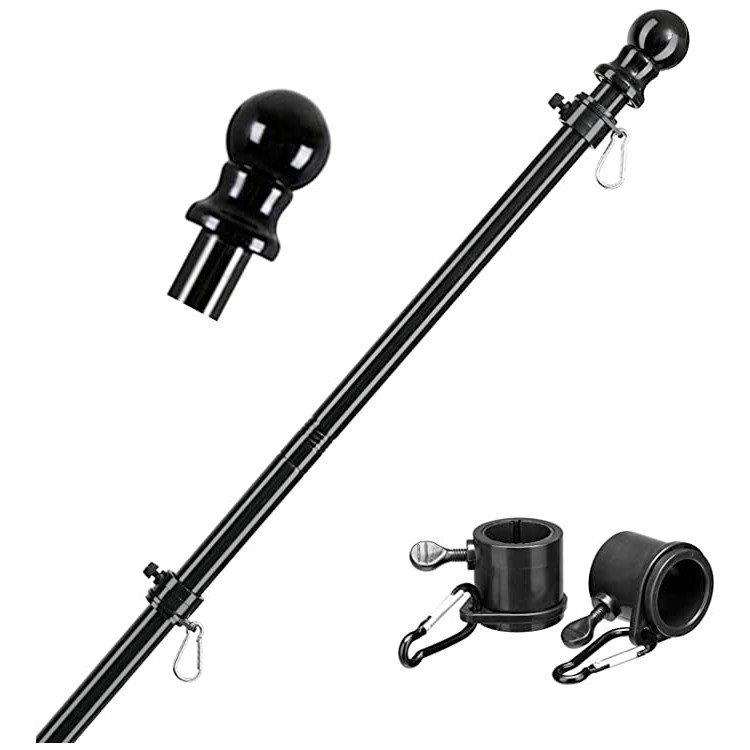 Barcetine Black Rust-proof 5-foot Flag Pole