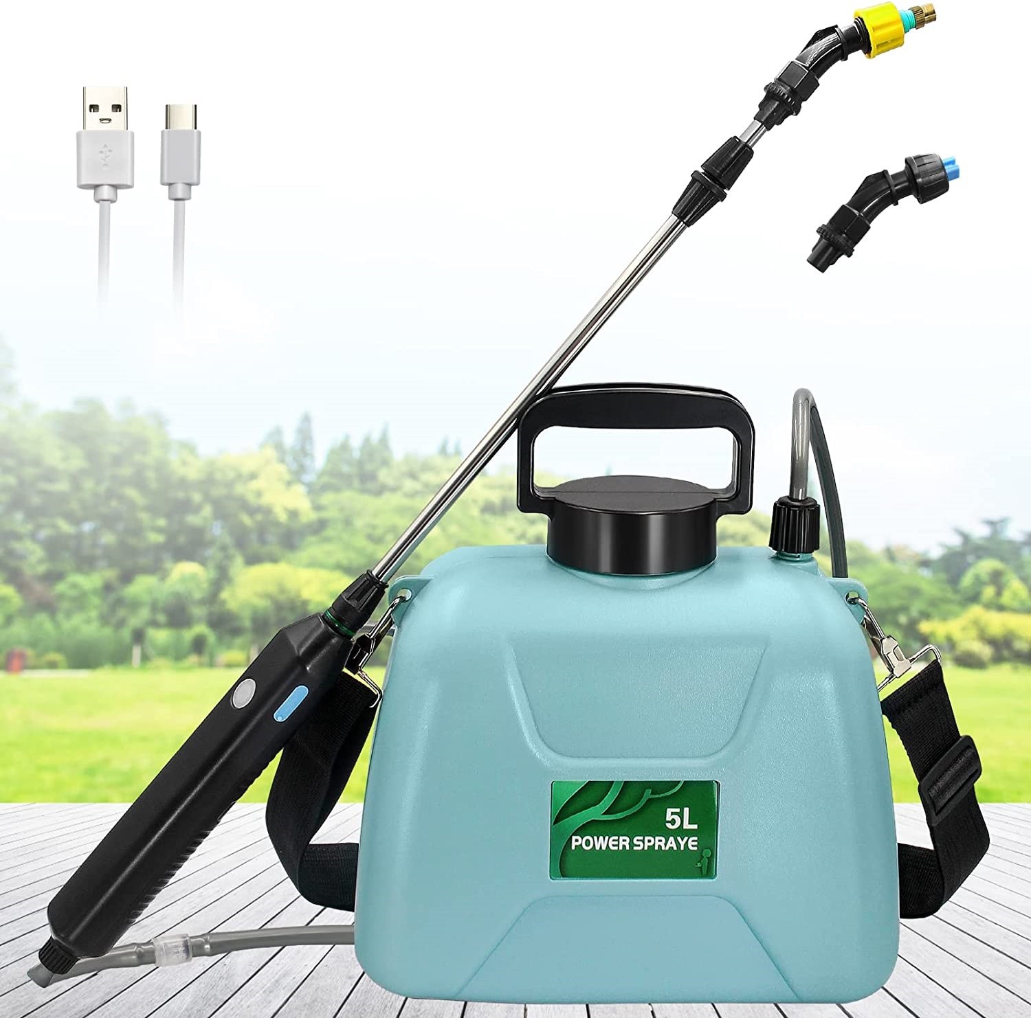 SideKing Portable Garden Sprayer with Telescopic Wand