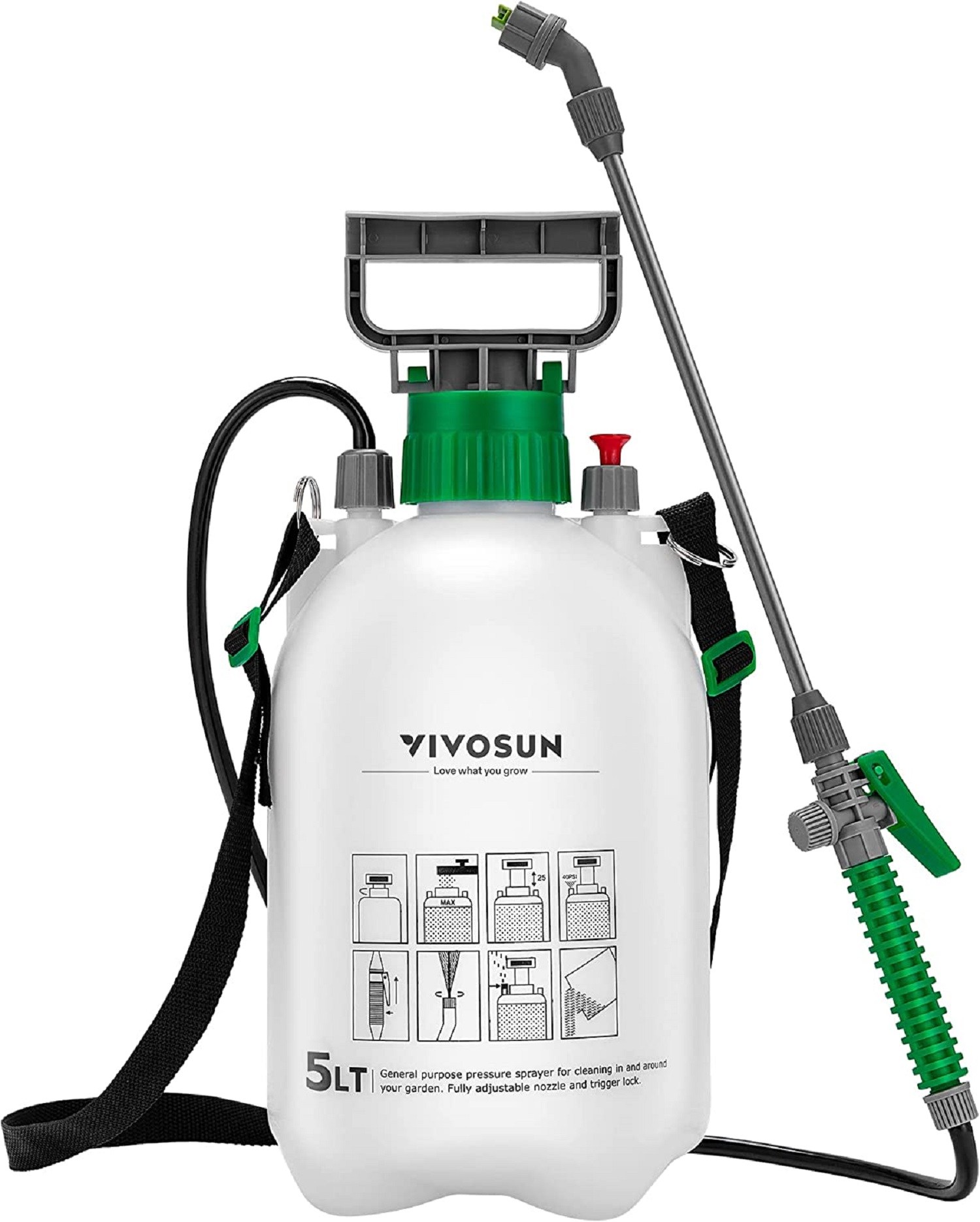 VIVOSUN Pressurized Lawn &amp; Garden Water Spray Bottle