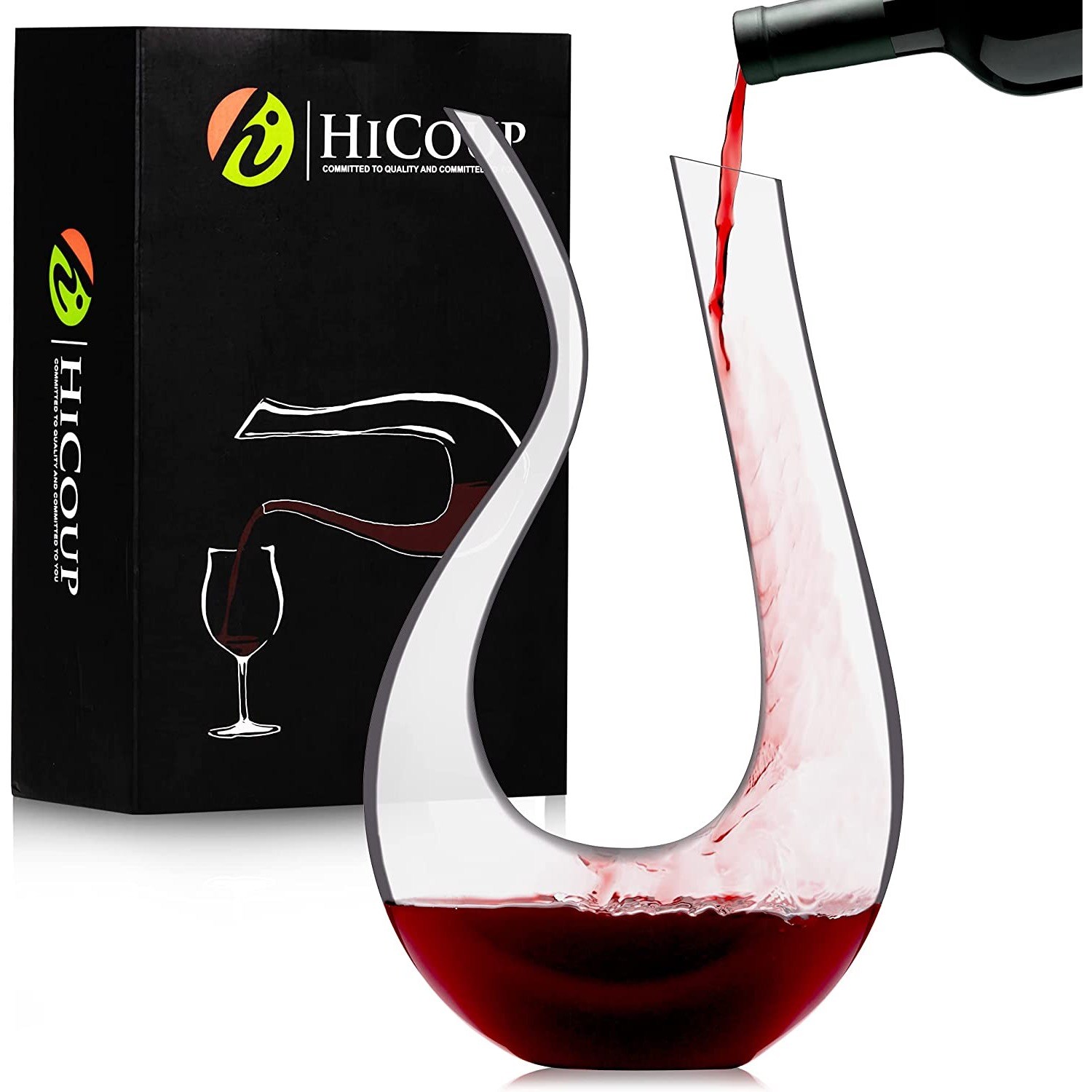 NUTRIUPS Wine Decanter with Stopper Wine Decanters and Carafes Hand Blown  Wine A
