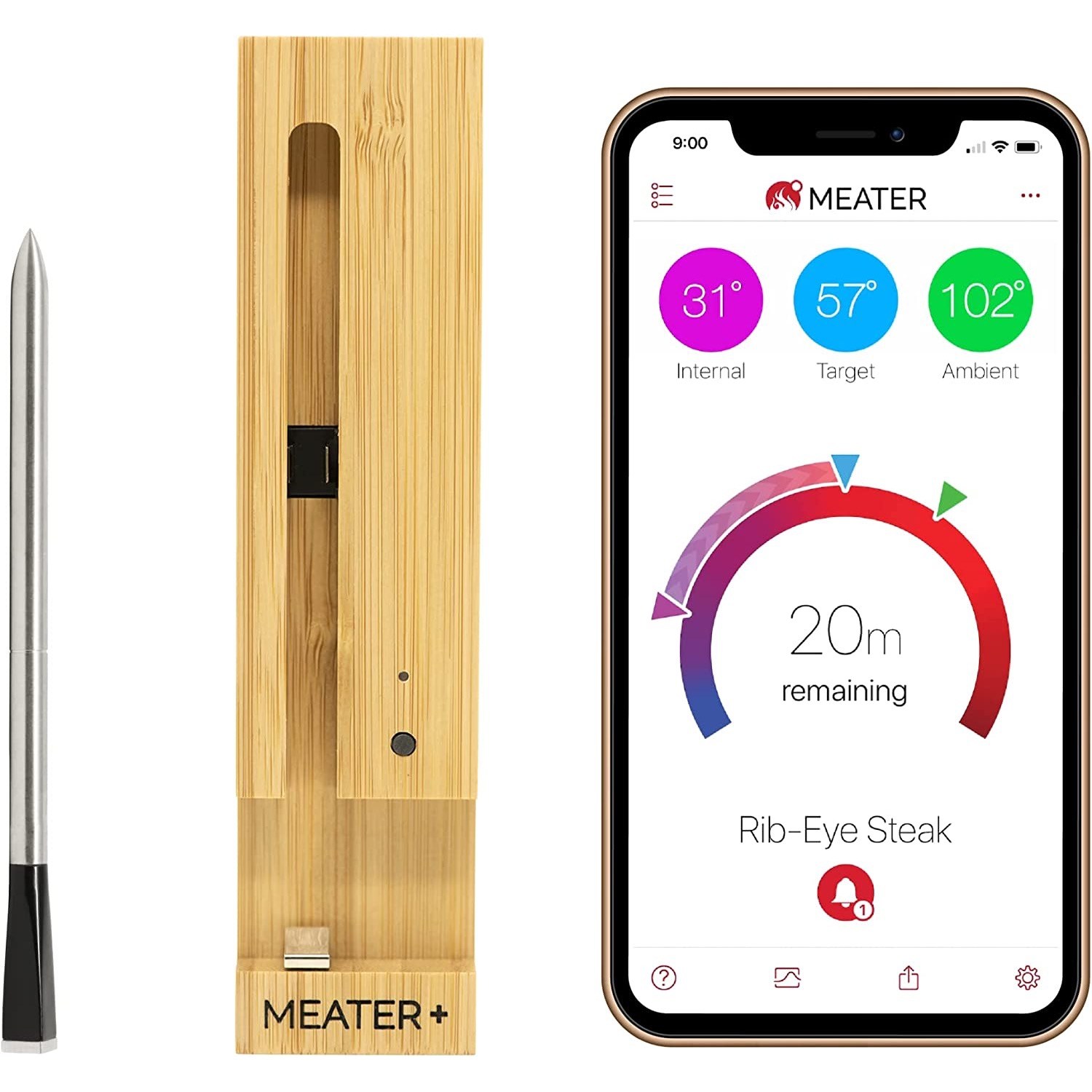 Yummly Premium Wireless Smart Meat Thermometer Cooks Meat Perfectly