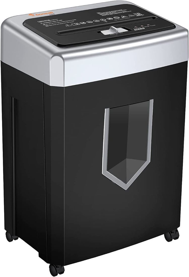 Pen + Gear 6-Sheet Crosscut, Paper/Credit Card Shredder, 11.5L x 6.5W x 16H  in. 