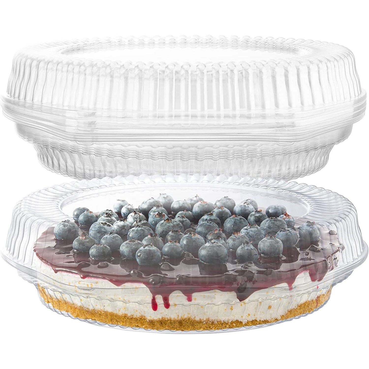 Miles Kimball Plastic Pie Carrier with Lid - BPA Free, Lightweight,  Airtight, Washable Pie Keeper with Hinged Cover - Keeps Cake, Cookie,  Cupcake