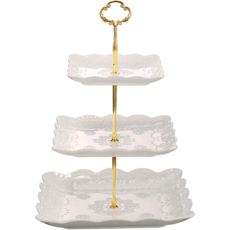 Sumerflos 3 Tier Porcelain Cupcake Stand
