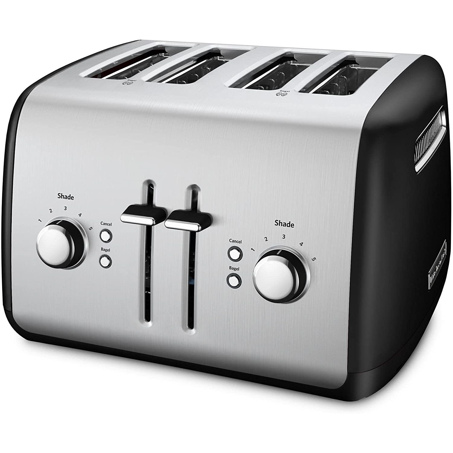 Black & Decker 4 Slice Toaster, Extra Wide Slots, Black, T4569B 