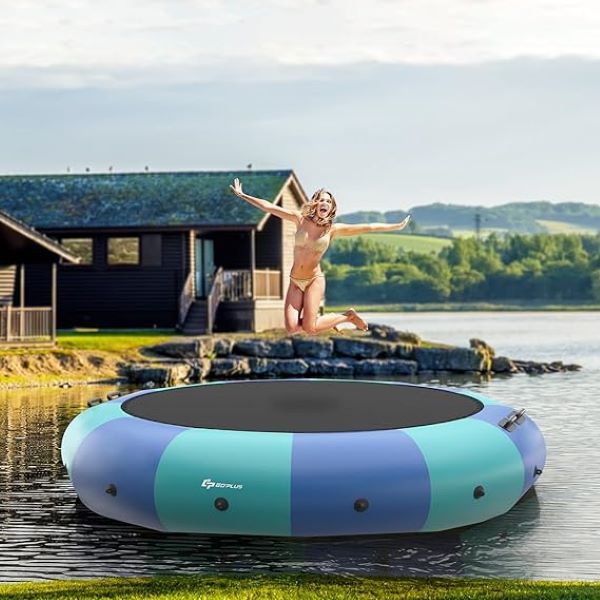 Goplus Inflatable Water Trampoline