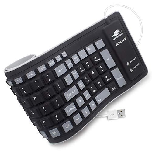 Bonusis Foldable Silicone USB Keyboard