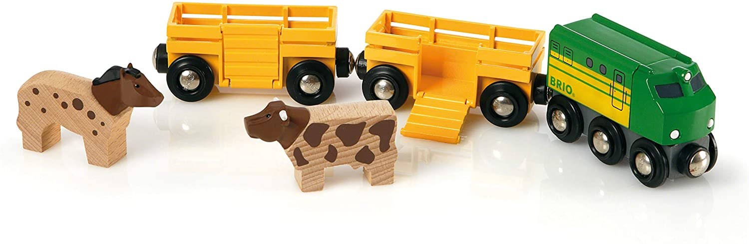 Brio World Farm Train 5 Pc. Wooden Set