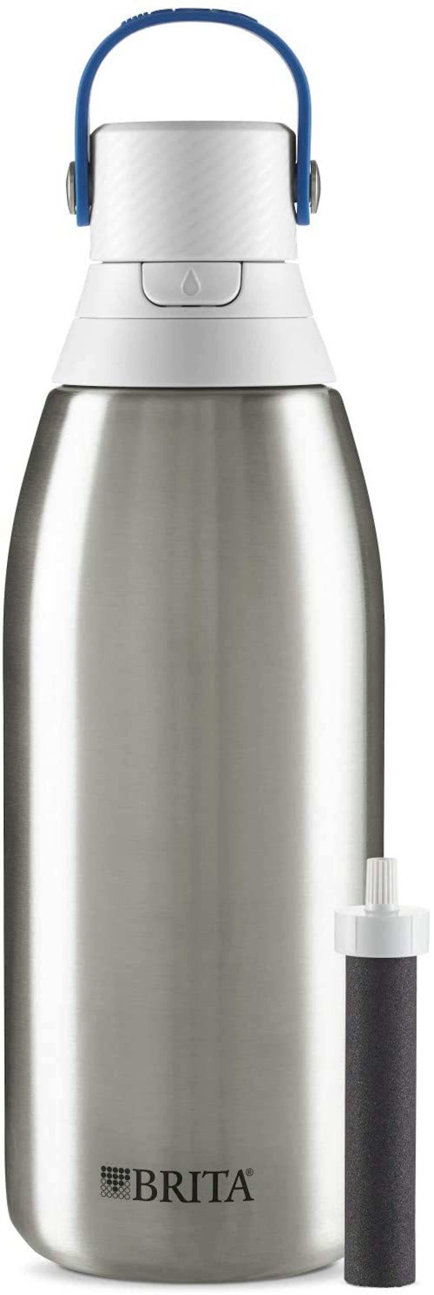 Brita Stainless Steel Water Filter Bottle, 32-Ounce