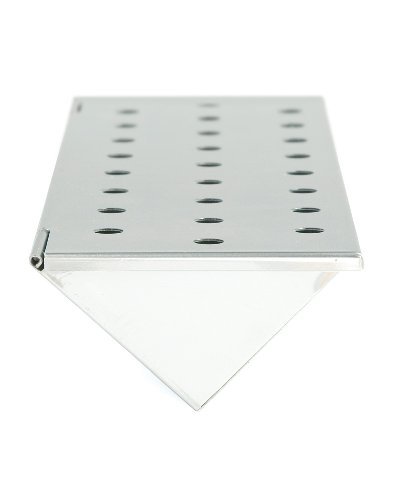 Charcoal Companion Stainless Steel V-Shape Smoker Box for Gas Grill Wood Chips
