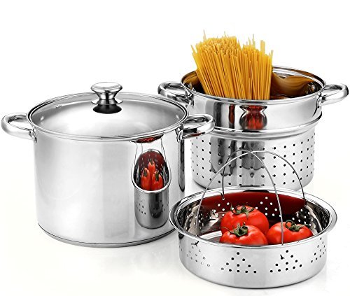 Cook N Home 8-Quart Pasta Cooker Steamer