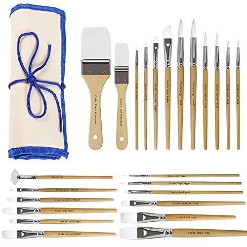 Artify 15 pcs Professional Paint Brush Set Perfect for Oil Painting w