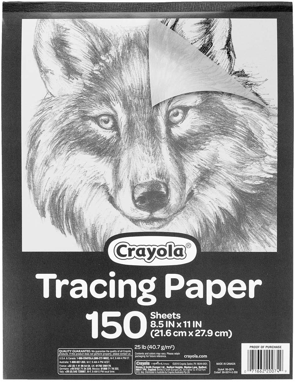 Crayola Smooth 8.5&quot; x 11&quot; Tracing Paper, 150 sheets