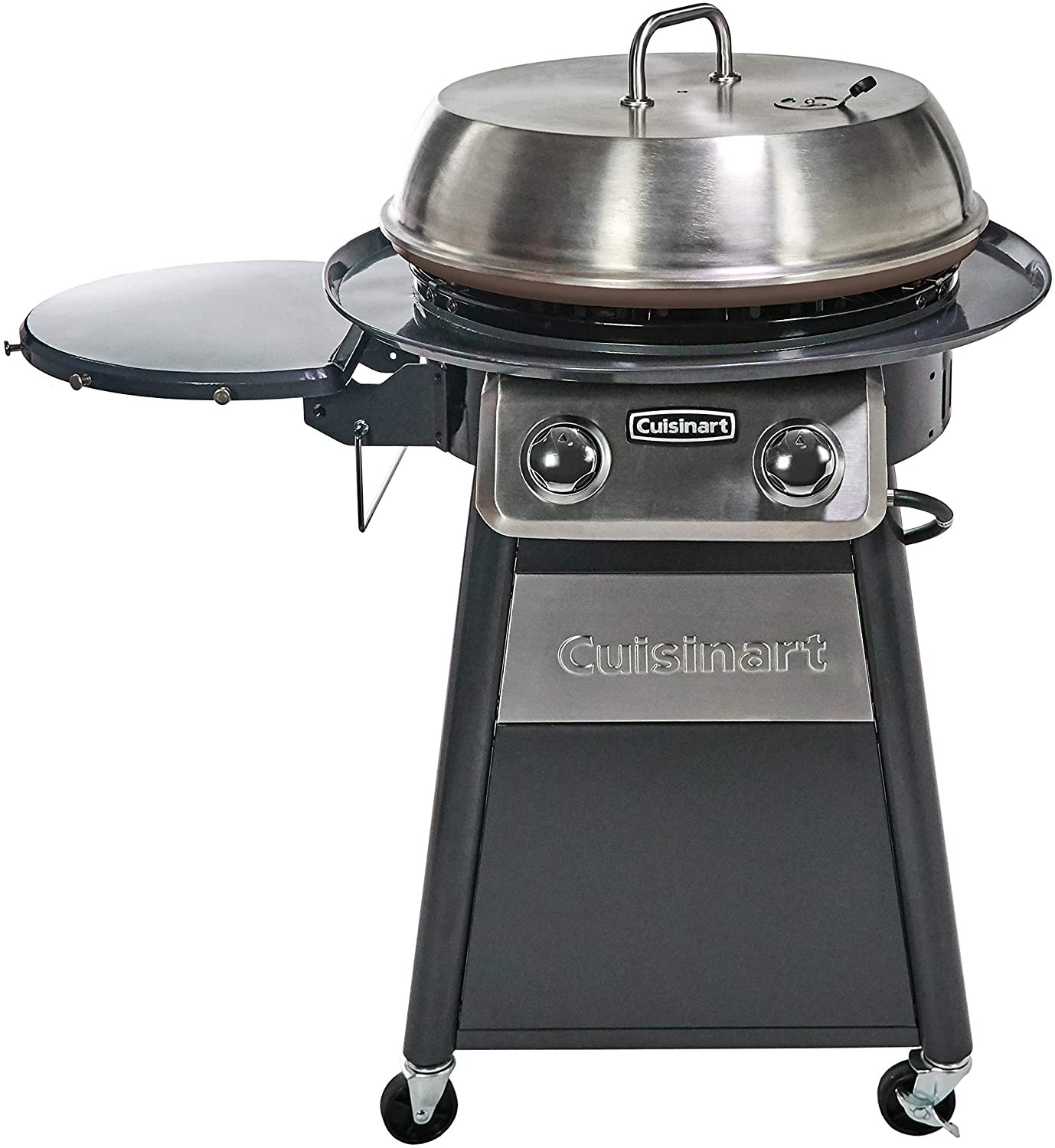 Onlyfire Portable BBQ Gas Griddle 3 Burners, Stainless Steel Flat Top Gas  Grill Griddle Stove with Lid, Side Table, Foldable Cart & Wheels for  Outdoor