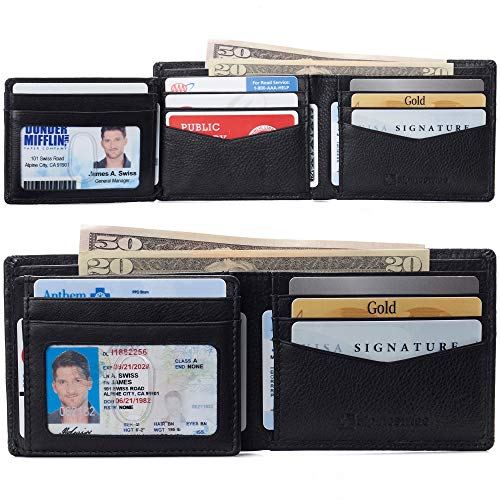 Fossil Ward Men's RFID Blocking Flip ID Bifold Wallet Genuine