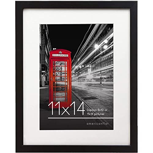 Americanflat 11x14&quot; Black Picture Frame With Wide Molding