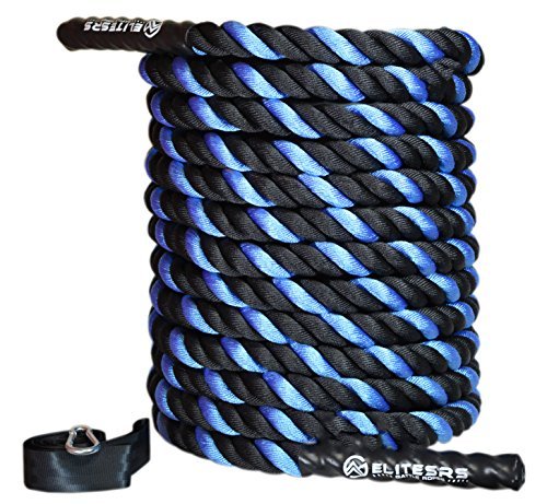 Yes4All Battle Rope 1.5/2 Inch Diameter Poly Dacron 30, 40, 50 Ft Length  Workout Rope 