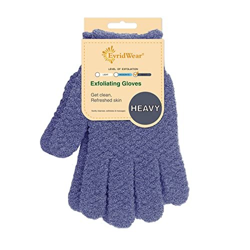 EvridWear Exfoliating Dual Texture Bath Gloves