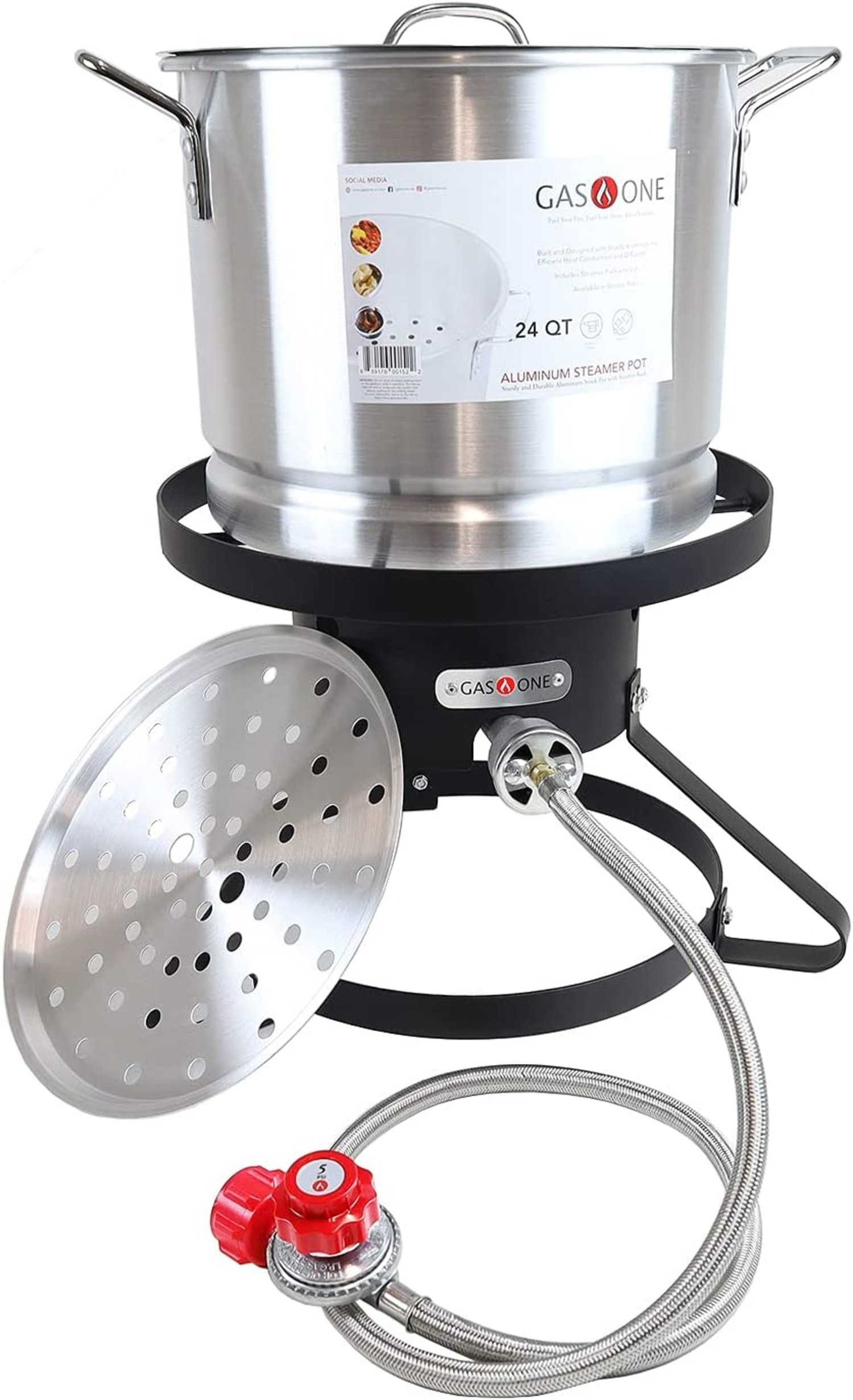 vivohome 30 Qt. Aluminum Turkey Deep Fryer Pot with Injector