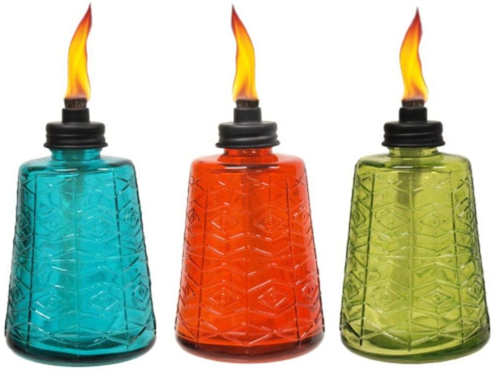TIKI 6&quot; Molded Glass Table Top Torches