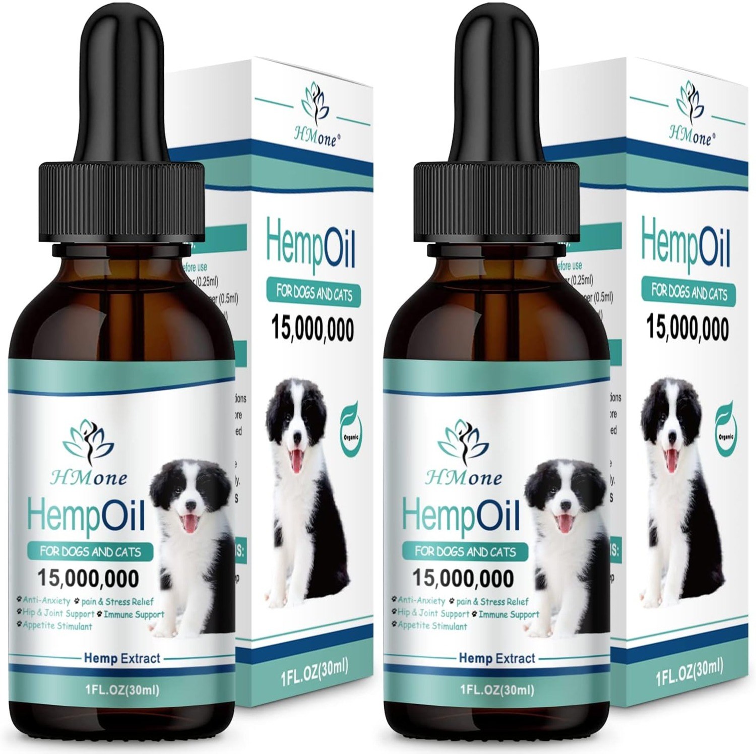 HMone Two-Pack Max Potency Hemp Oil for Cats