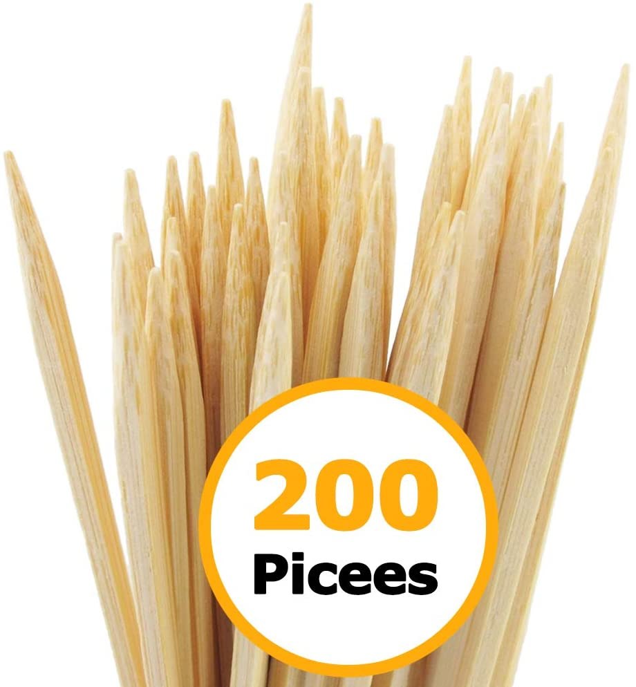 HOPELF 200 Pack of 12-inch Bamboo Skewers