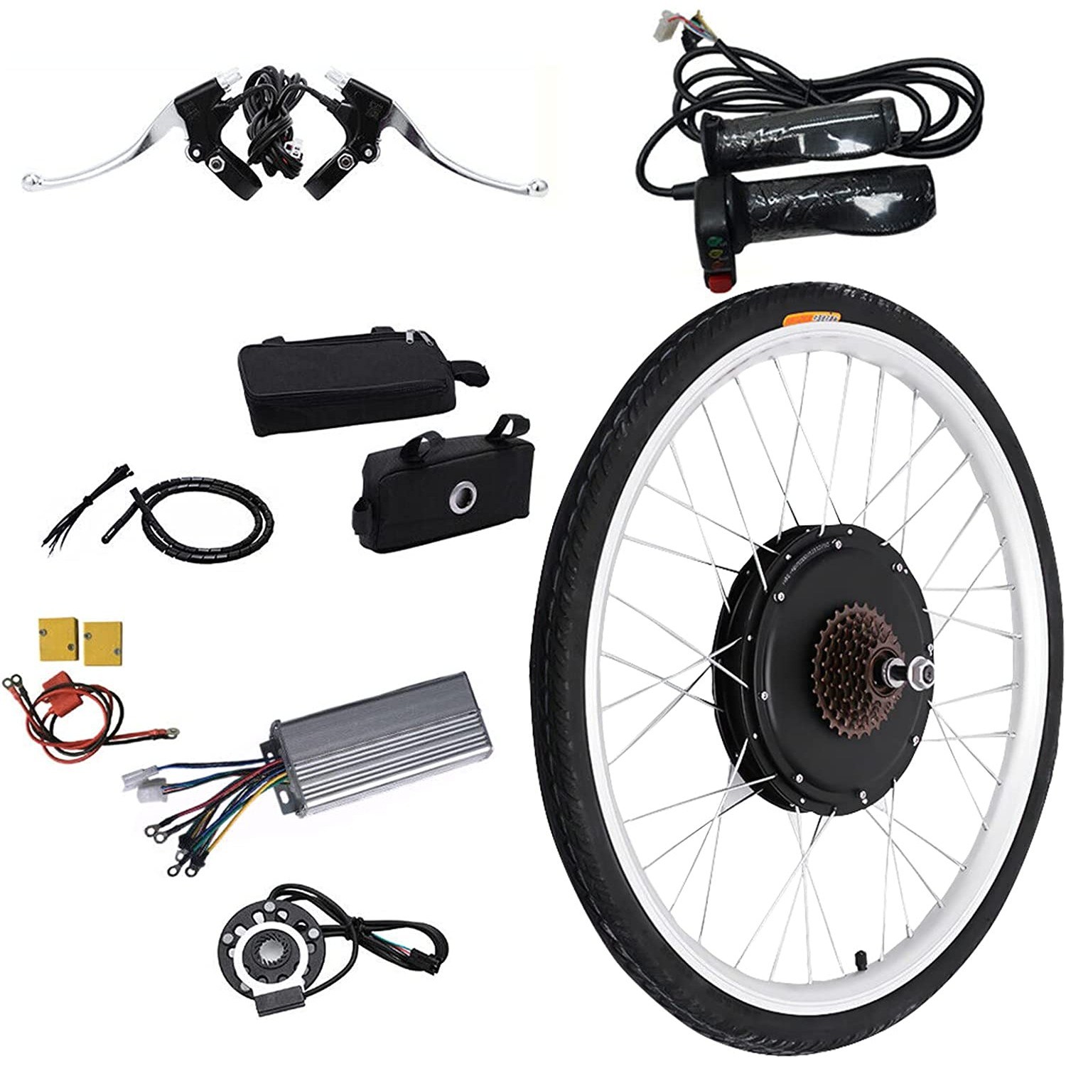 Viribus 26inch Electric Bicycles Conversion Kit, All-in-One Electric Bike  Kit With Controller Ebike Front 48V 1000W(batteries NOT included) 