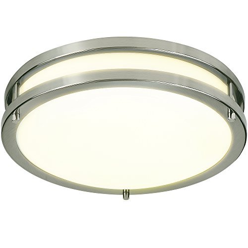 Light Blue USA LED Flush Mount Ceiling Light, 16-Inch, Dimmable