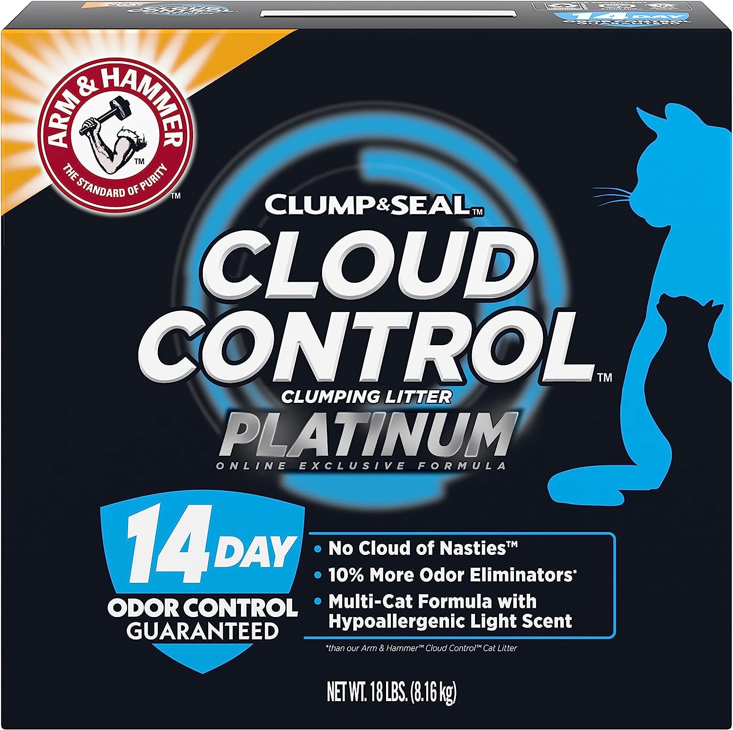 Arm &amp; Hammer Clump &amp; Seal Cloud Control Platinum Clumping Cat Litter