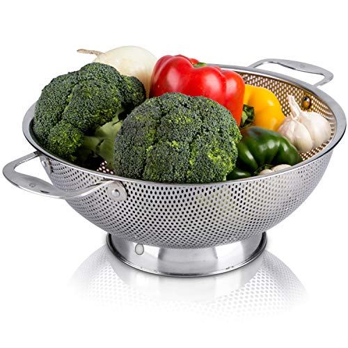 LiveFresh Stainless Steel Micro-Perforated 5-Quart Colander