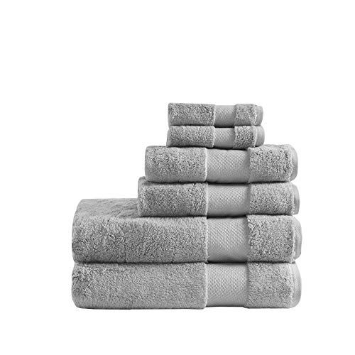 Pinzon Blended Egyptian Cotton 6-Piece Towel Set, Grey