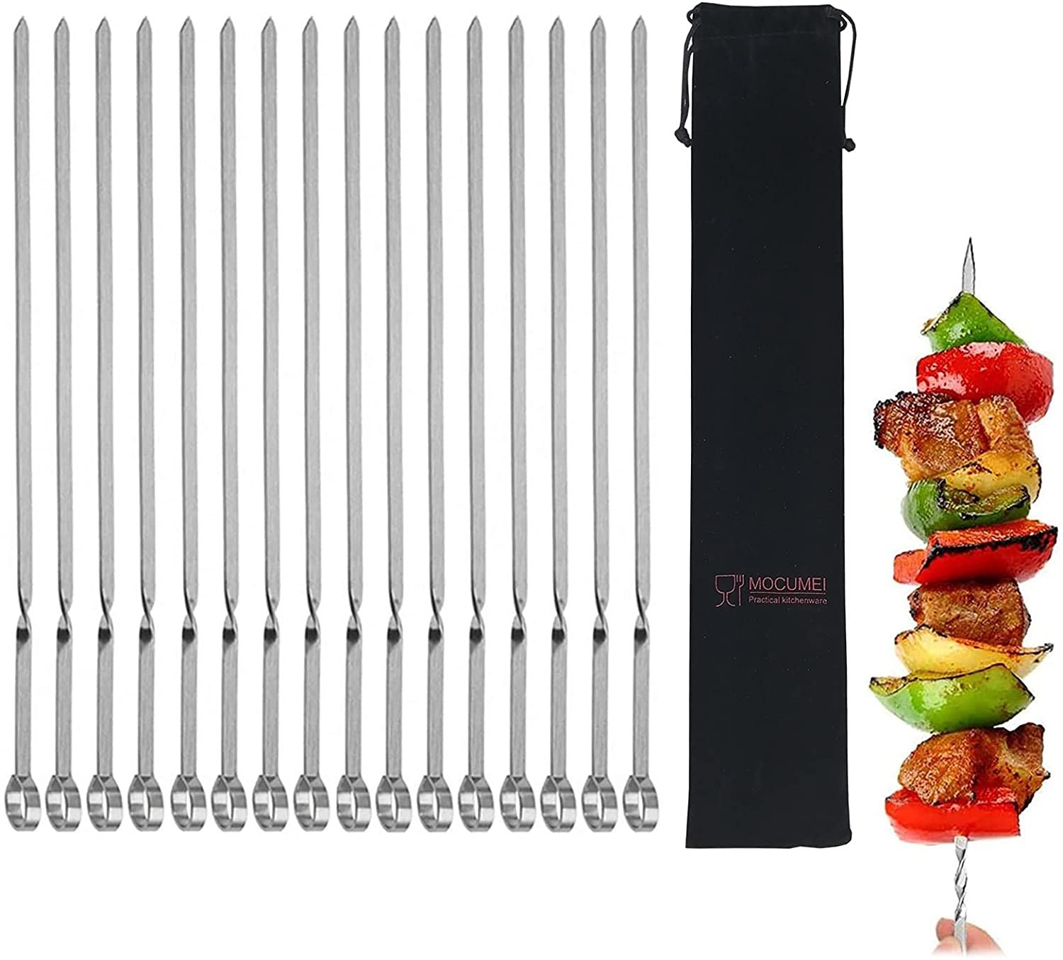 MOCUMEI 16 Pack of 14&quot; Skewers
