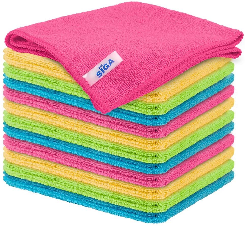 MR.SIGA Pack of 12 Microfiber Cleaning Cloth