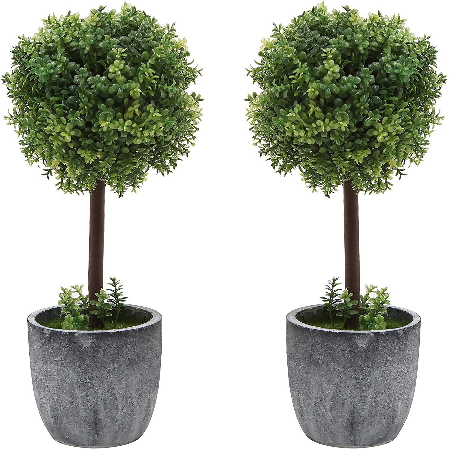 MyGift Artificial Boxwood Topiary Trees