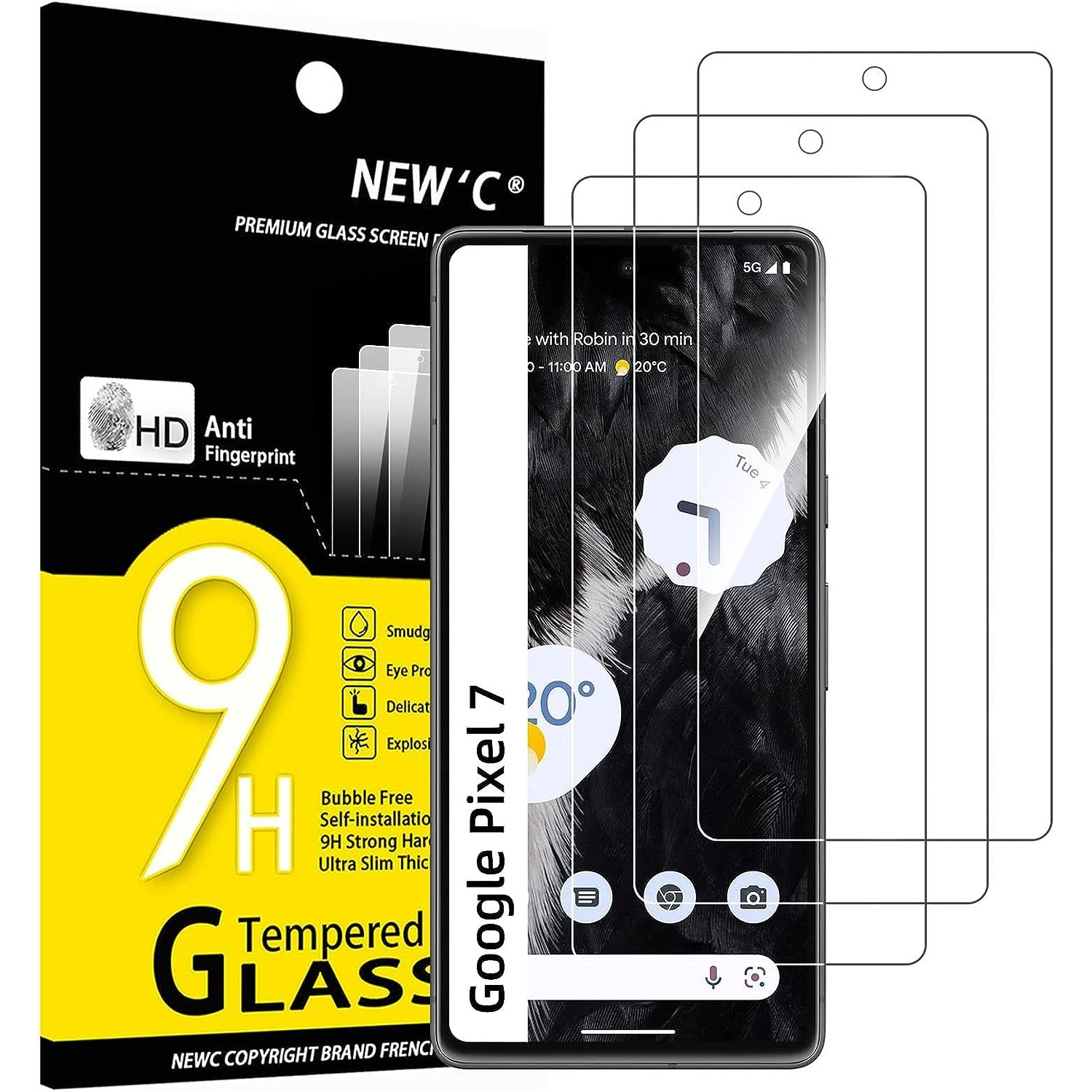 New’C Google Pixel 7 Screen Protector Three-Pack
