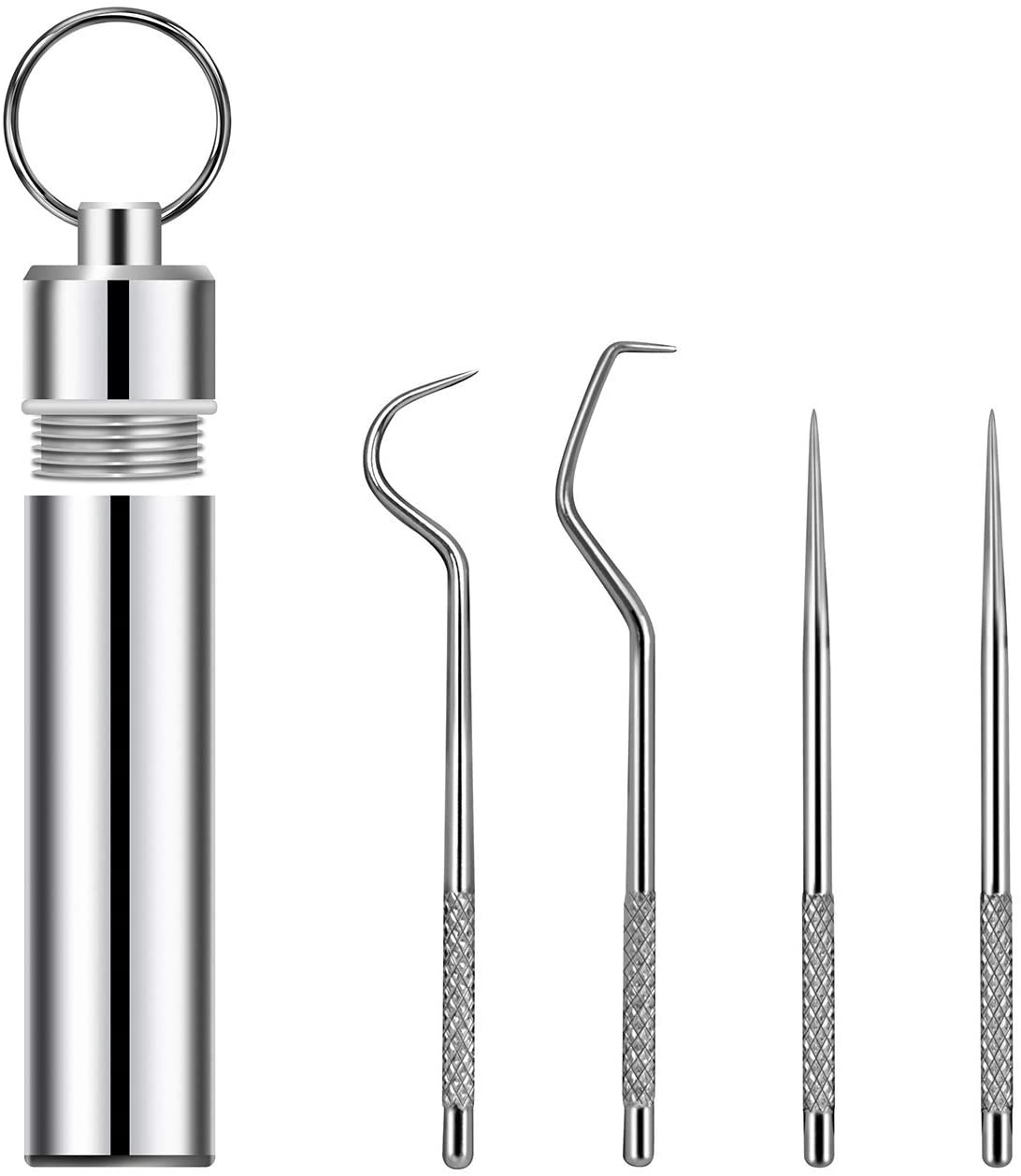 Ninelmi Portable Stainless Steel Pocket Toothpick