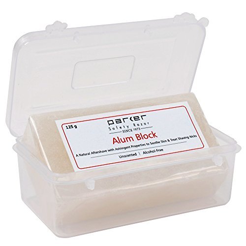 Parker Safety Razor&#039;s Large Alum Block with Travel Case