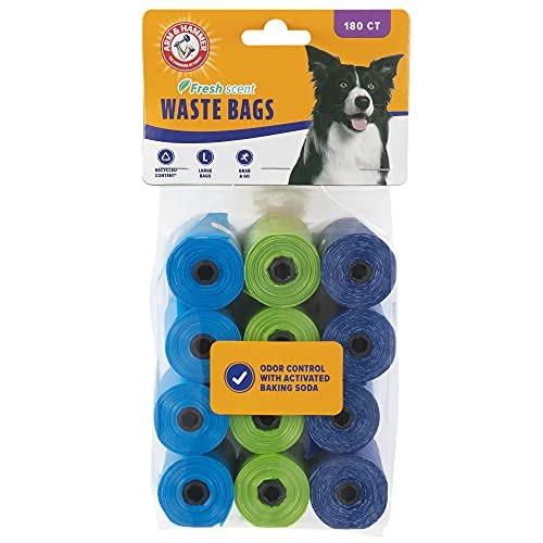 Petmate Arm &amp; Hammer Disposable Waste Bag Refills, 180 Count
