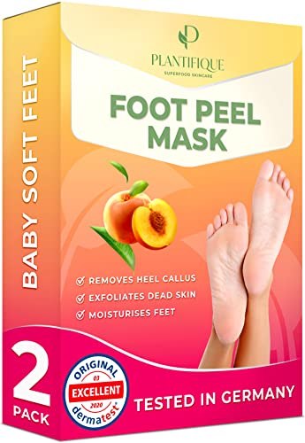  Lavinso Foot Peel Mask for Dry Cracked Feet – 2 Pack Dead Skin  Remover and Callus - Exfoliating Peeling Soft Baby Feet, Original Scent :  Beauty & Personal Care