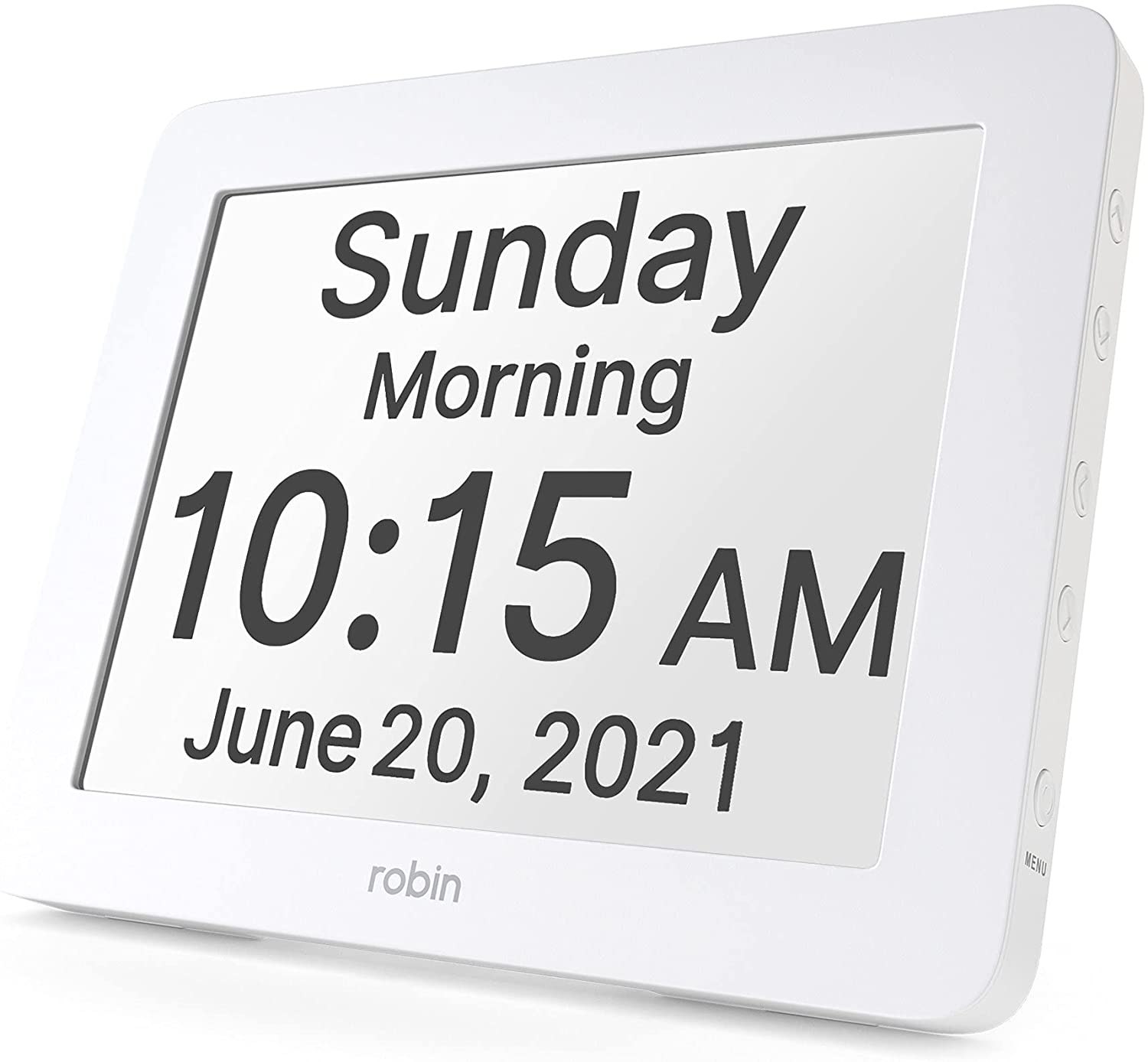 DayClox Memory Loss Digital Calendar 5-Cycle Clock with Red White & Blue or Black & White Section Display FBA_8000EC DayClox Memory Loss Digital Calendar 5-Cycle Clock with Red White & Blue or Black & White Section Display FBA_8000EC